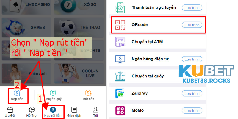 Hướng Dẫn Nạp Tiền kubet88 Qua QR Code